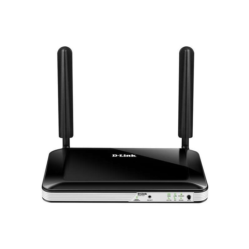 Routeur sans fil WiFi D-Link 4G LTE - Jusqu'à 150 Mbps - 4 ports RJ45 10/100 Mbps - 2 antennes externes - Couleur noir
