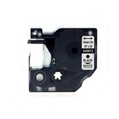 Dymo D1 45013 Ruban générique pour étiqueteuse - Texte noir sur fond blanc - Largeur 12 mm x 7 mètres - Gamme Pro S0720530