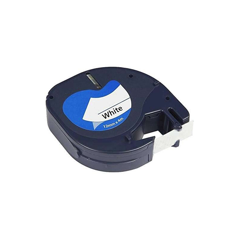 Dymo LetraTag S0721610/S0721660 Ruban d'étiquettes générique pour étiqueteuse - Texte noir sur fond blanc Dymo LetraTag S0721610/S0721660 Ruban d'étiquettes générique pour étiqueteuse - Texte noir sur fond blanc