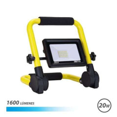 Spot Led Elbat avec Support Pliable 20W - 1600lm - Lumière Froide 6500K - Câble 1,50m