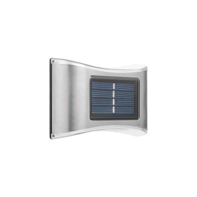 Applique Solaire LED Elbat 150lm - Panneau Solaire Intégré 2V 120mAh - Batterie 12V 600mAh - Boîtier en Acier Inoxydable