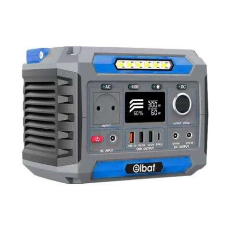 Groupe électrogène portable Elbat - 300 W - Batterie au lithium 78 000 mAh - Affichage LED - Charge solaire - Accessoires inclus