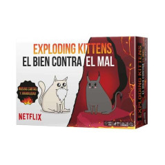 Exploding Kittens Jeu de Cartes Bien contre Mal - Thème Animal/Humour - 2 à 5 Joueurs - A partir de 7 ans