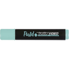 Pack de 12 - Tratto Video Marqueur fluorescent pastel – Pointe biseautée – Encre à eau – Séchage rapide – Couleur vert menthe