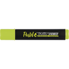 Pack de 12 - Tratto Video Marqueur fluorescent pastel – Pointe biseautée – Encre à eau – Séchage rapide – Couleur vert avocat
