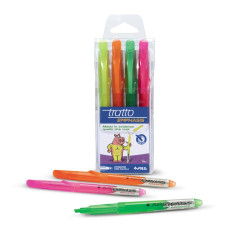 Tratto Emphasis Pack de 4 marqueurs fluorescents - Encre à base d'eau - Couleurs assorties