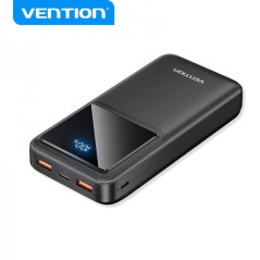 Batterie Vention Powerbank 20000mAh 225W USB CAA avec écran LED - Couleur noire