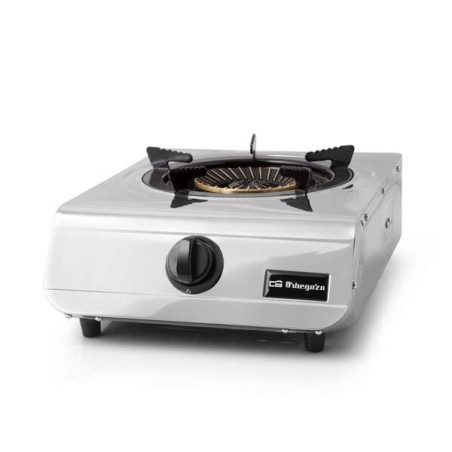 Cuisinière à Gaz Inox Orbegozo FO 1710 - Brûleur Triple Couronne 4,3 kW - Sécurité Thermocouple - Allumage Piézoélectrique
