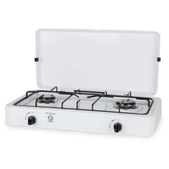 Réchaud à gaz compact Orbegozo FO 2350 - 2 brûleurs émaillés - Pratique et sûr pour les activités de plein air