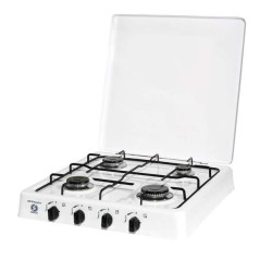 Orbegozo Cuisinière à Gaz FO 4550 Blanc - 4 Brûleurs Émaillés - Puissance de 750W à 1900W - Type de Gaz G-30/G31