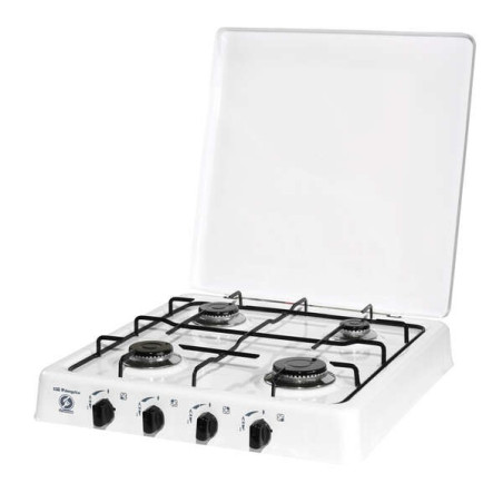 Orbegozo Cuisinière à Gaz FO 4550 Blanc - 4 Brûleurs Émaillés - Puissance de 750W à 1900W - Type de Gaz G-30/G31