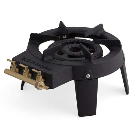 Cuisinière à Gaz Orbegozo FO 6400 Résistante et Efficace - Puissance 7 000 W - Fonte - Double Brûleur - Sûre et Pratique