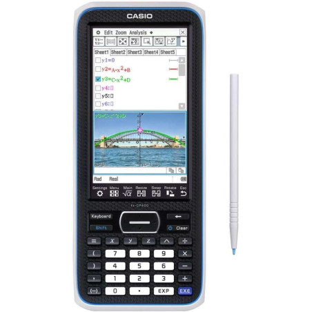 Calculatrice scientifique graphique 3D Casio FX-CP400 - Écran tactile couleur - Graphiques 3D