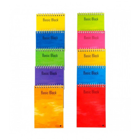 Pack de 10 - Carnet à Spirale Golden Superior 12º Paysage 80 Feuilles Grille 60gr - Couverture Plastifiée - Marge surlignée