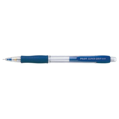 Pack de 12 - Porte-mine Pilot SuperGrip H185 - Course 0,5 mm - Mine HB - Corps Bleu