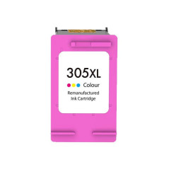 Cartouche d'encre couleur HP 305XL remanufacturée – Affiche le niveau d'encre – Gamme Pro 3YM63AE/3YM60AE