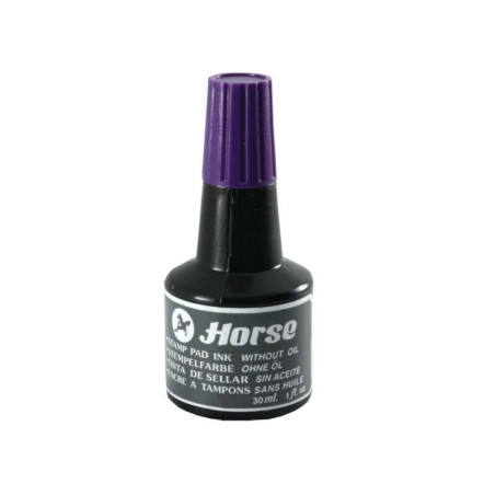 Bouteille d'encre pour tampon cheval 30 ml - Sans huile - Couleur violette