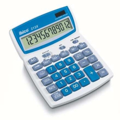 Calculatrice de bureau Ibico 212X - Touches de surbrillance - Fonction taxe et arrondi - LCD 12 chiffres
