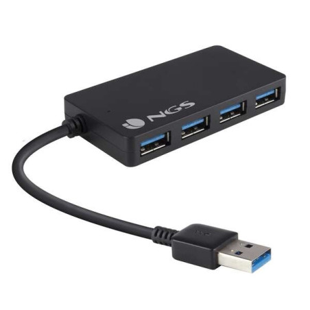 NGS Hub 4 Ports USB 30 - Vitesse jusquà 480 Gos - Couleur Noir