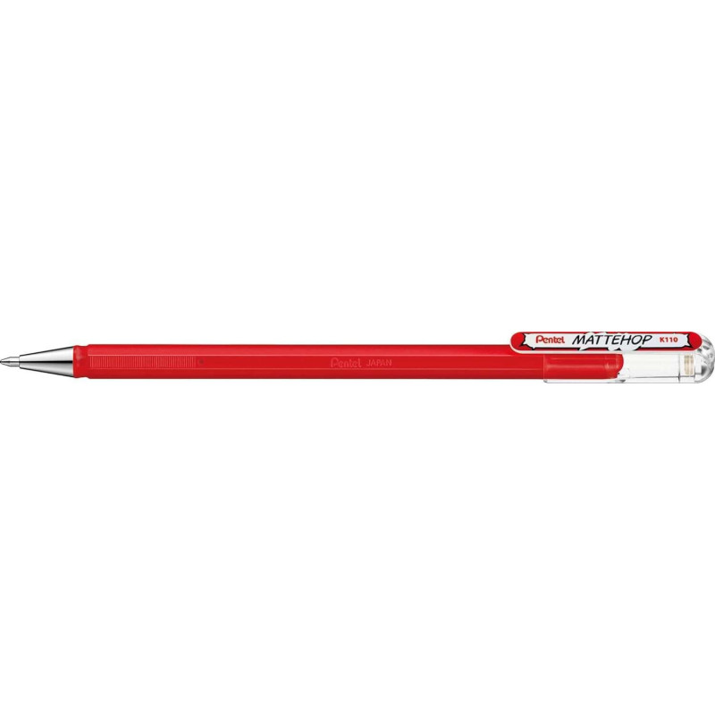 Pack de 12 - Stylo à bille Pentel Mattehop - Pointe 1 mm - Course 0,5 mm - Encre gel opaque