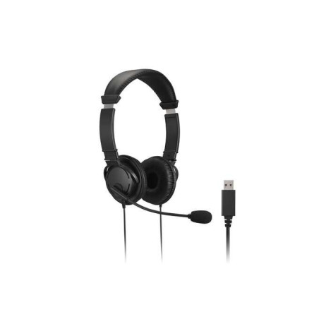 Casque Kensington avec Microphone USB - Arceau Ajustable - Oreillettes Rembourrées - Commandes Filaires - Câble 1,80m