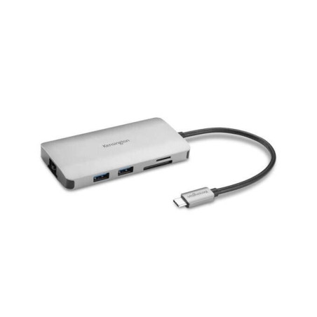 Kensington UH1400P Hub USB-C 3x USB 3.2, 1x USB-C jusqu'à 85W, 1x HDMI 2.0, lecteur SD, lecteur MicroSD - Couleur argent