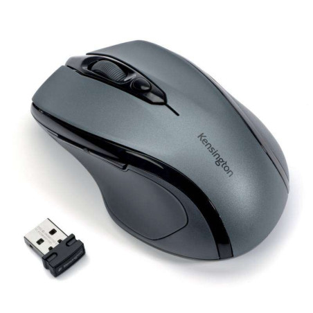 Souris sans fil Kensington PRO Fit de taille moyenne, ergonomique, 1 750 DPI, gris graphite