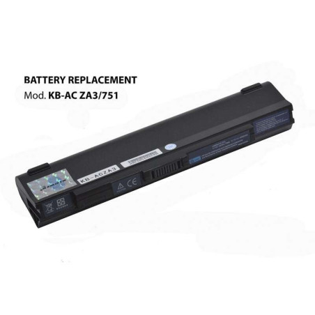 Batterie Kloner KB-AC-ZA3/751 pour Acer Aspire 4400mAh 10.8V