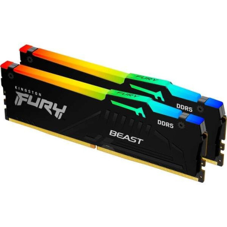 Kingston Fury Beast RGB Expo Mémoire RAM DDR5 6000 MT/s 32 Go (2 x 16 Go) CL30 DIMM