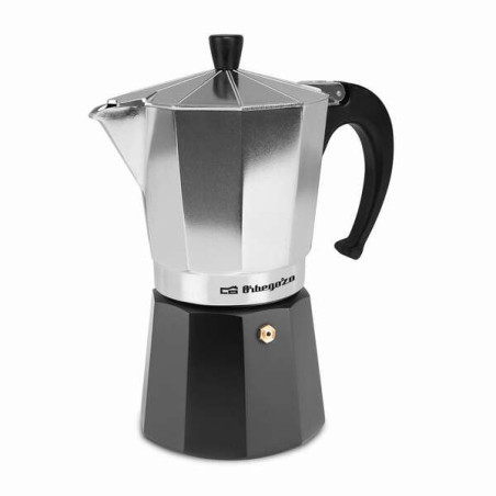 Cafetière en aluminium Orbegozo KFM 930 Arômes en famille - Capacité de 9 tasses - Utilisable sur cuisinières à gaz