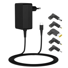 Leotec Chargeur universel pour ordinateur portable 45 W USB-C Power Delivery 30 - 5 connecteurs différents