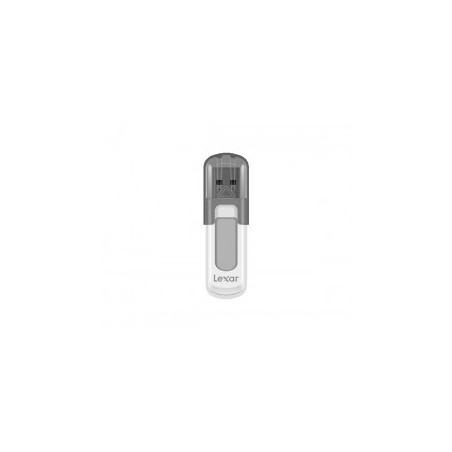 Clé USB Lexar JumpDrive V100 64 Go - Compacte et portable - Interface USB 2.0 - Couleur blanche