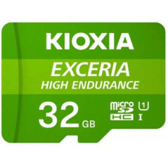 Carte Micro SDHC Kioxia Exceria haute endurance 32 Go UHS-I V10 classe 10 avec adaptateur