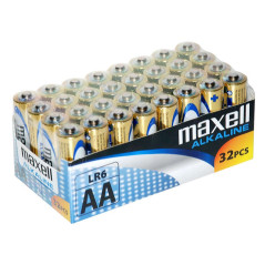 Maxell Pack de 32 Piles Alcalines LR06 AA 15V