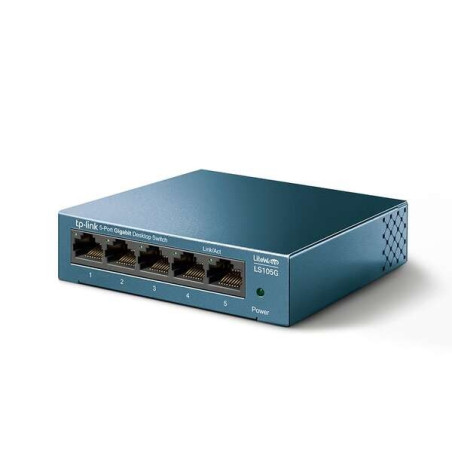 Switch de bureau TP-Link - 5 ports 101001000Mbps - Technologie verte - Contrôle de flux - Plug  Play