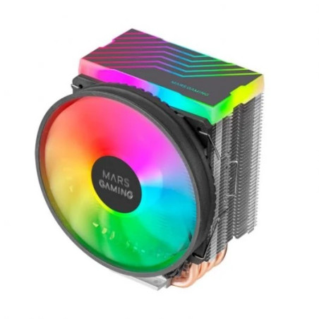 Mars Gaming MCPU44 Double ventilateur CPU 110 mm avec dissipateur thermique à 4 caloducs - Éclairage ARGB
