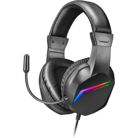 Casque ultraléger Mars Gaming MH122 avec éclairage arc-en-ciel FRGB - Son spatial Hi-Fi ultra-basse - Conception ergonomique