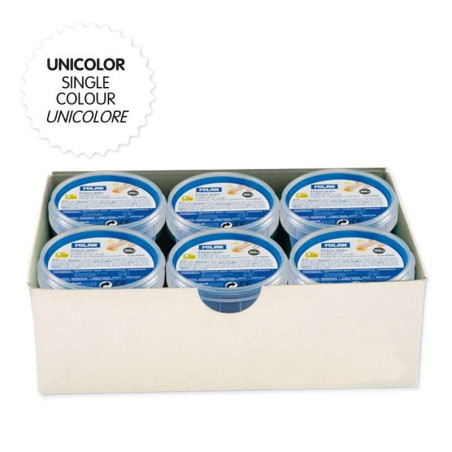 Milan Boîte de 6 Flacons 100 ml. Peinture au doigt - Application facile - Miscible - Couleur jaune