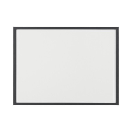 Bi-Office Petit Tableau Blanc Magnétique 400x300mm - Acier Laqué - Comprend Marqueur, Gomme et Aimants - Cadre Noir