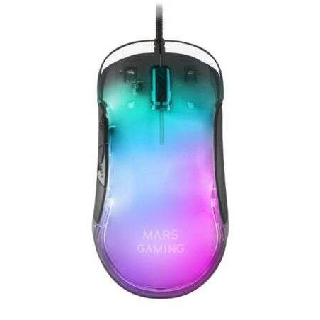 Souris Gaming USB Mars Gaming MMGLOW 12800dpi - Corps Finition Miroir - 6 Boutons - Eclairage RGB Chroma - Utilisation Droitier
