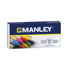 Manley Pack de 10 Cires Douces au Trait Lisse - Idéales pour une Grande Variété de Techniques et dApplications