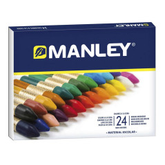 Manley Pack de 24 Cires Douces au Trait Lisse - Idéales pour une Grande Variété de Techniques et dApplications