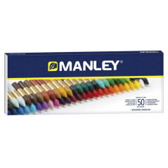 Manley Lot de 50 cires douces au trait lisse – Idéales pour diverses techniques et applications – Large gamme de couleurs –