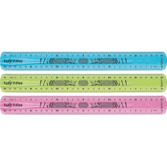Maped Twist'n Flex Règle Flexible 30 cm - Incassable - Double Graduation - Couleurs Aléatoires Bleu, Rose et Vert