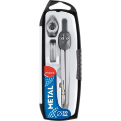 Maped Start Boussole en métal avec bras articulé  Comprend un adaptateur et des câbles de rechange