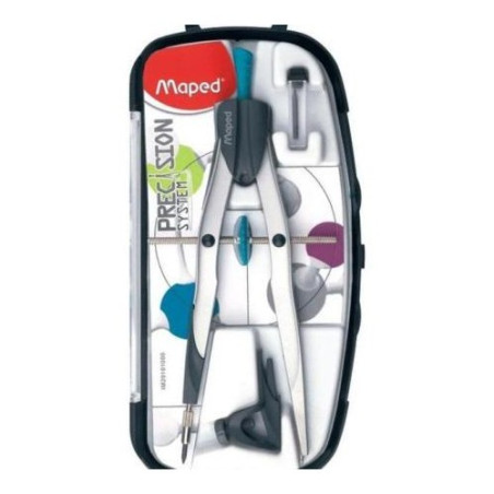 Maped Precision System Boussole avec moustache  Comprend un adaptateur et un étui à plomb