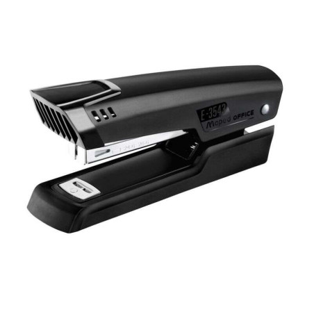 Maped Essentials Agrafeuse de bureau demi-bande – Jusqu'à 20 feuilles à la fois – Prend en charge les agrafes 22/6 24/6 26/6 –