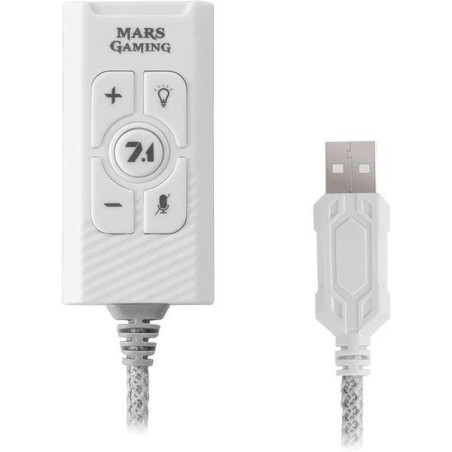 Mars Gaming MSC2W Carte Son Externe 7.1 USB - Jack Audio 3,5 mm
