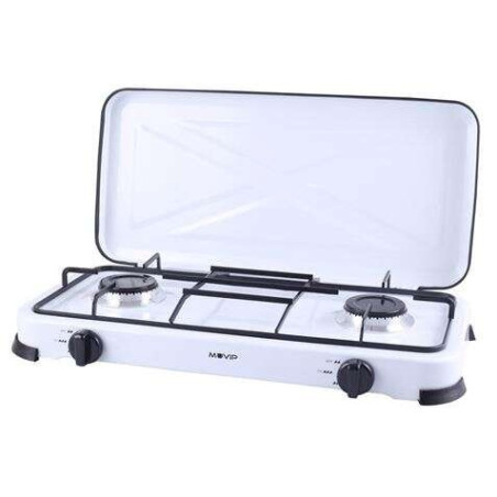Cuisinière à Gaz Muvip 2 Feux - Allumage Manuel - Grilles Amovibles - Couvercle de Protection