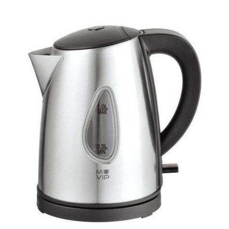 Bouilloire Électrique Muvip 2200W - Capacité 1L - Corps Inox - Indicateur de Niveau - Base Rotative